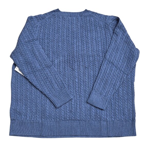 NWT Women's Soft Fisherman Cable Long Sleeve Crewneck Sweater 3XL - Picture 2 of 3